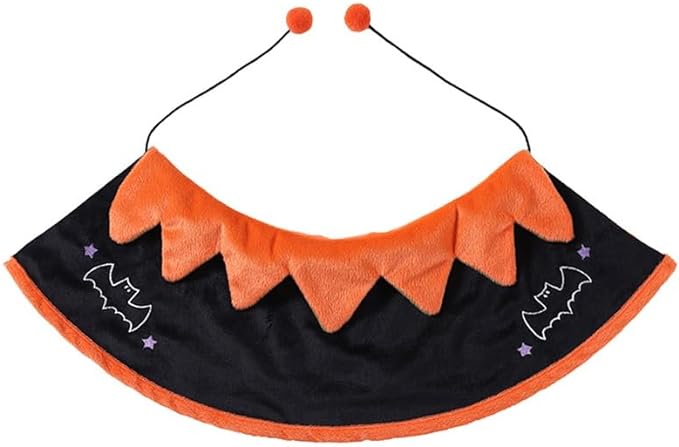 Adorable dog in Halloween outfit showcasing the costume's reversible design