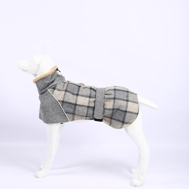 Wool Plaid Pet Coat