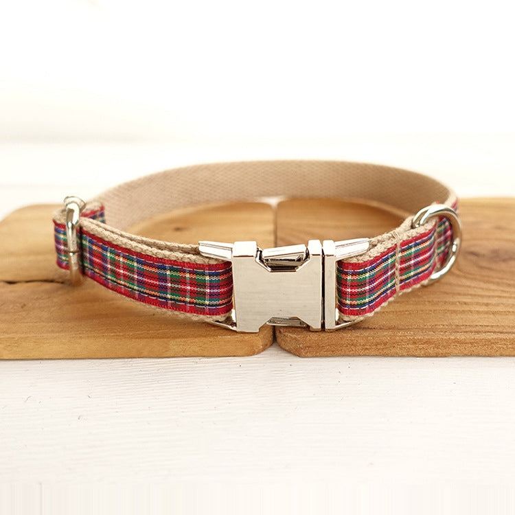 Stewart Red tartan collar -new