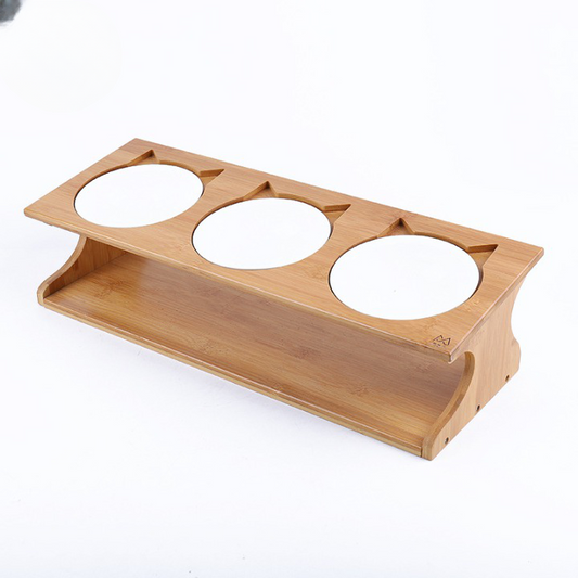 Eco-friendly Bamboo and Porcelain pet bowl