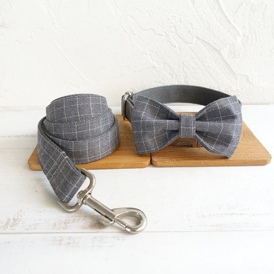 Classic Scottish Plaid Pet Collar Set