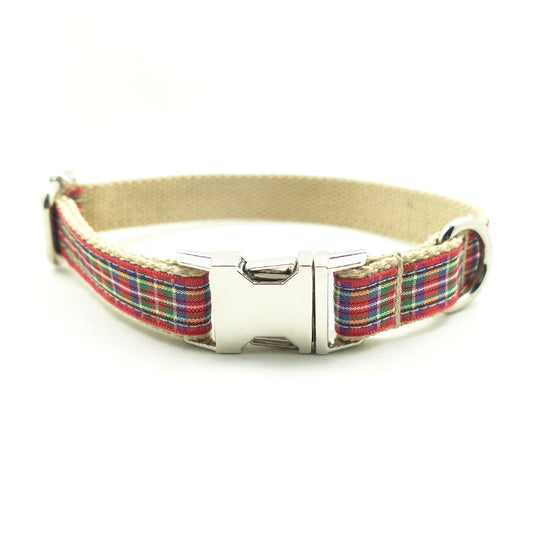 Stewart Red tartan collar -new