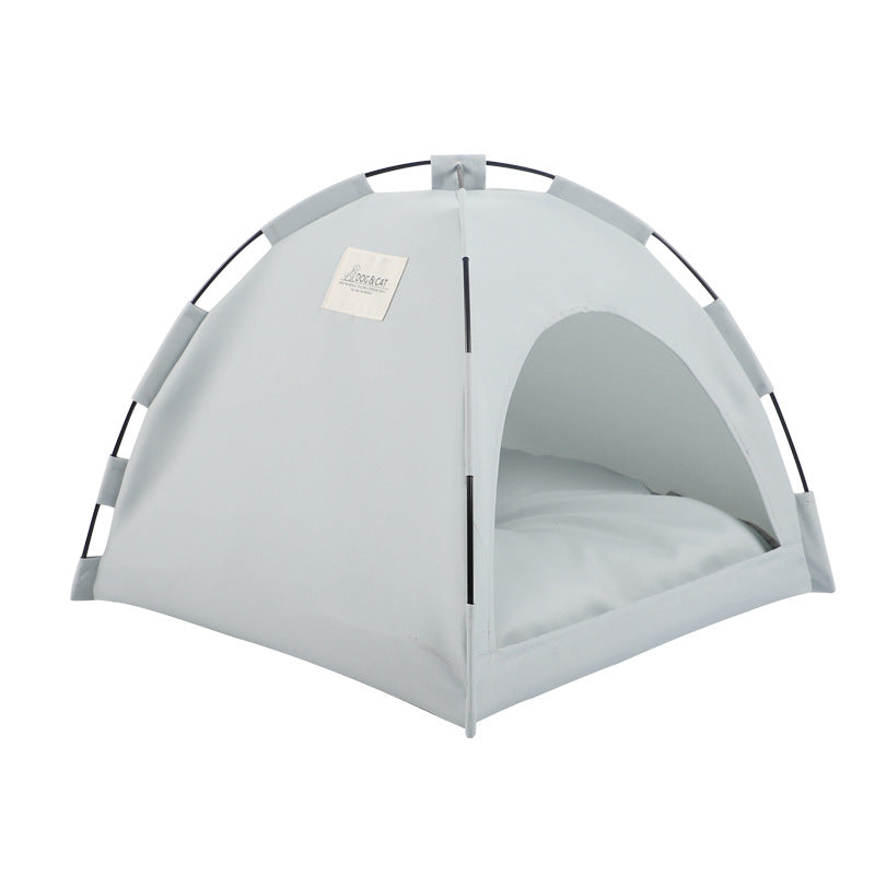 Cross-border Amazon summer cooling mat outdoor pet nest tent breathable foldable solid color simple pet cage