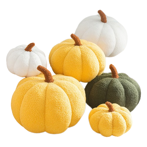 Halloween-themed plush pumpkin cushion for dogs and cats