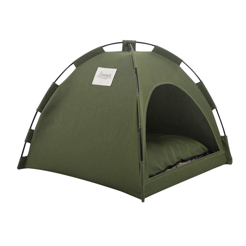 Cross-border Amazon summer cooling mat outdoor pet nest tent breathable foldable solid color simple pet cage