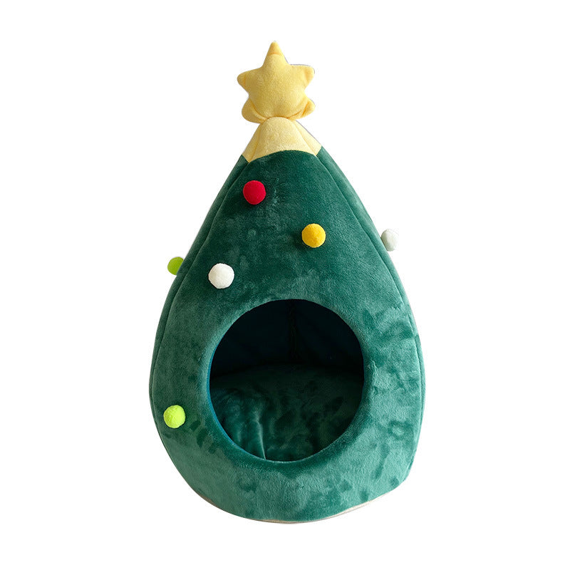 Christmas Tree Cat Bed